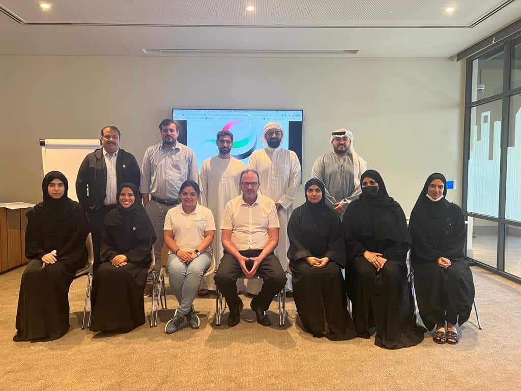 Dr John Crimmins with DP World participants following critical incident peer-support training
