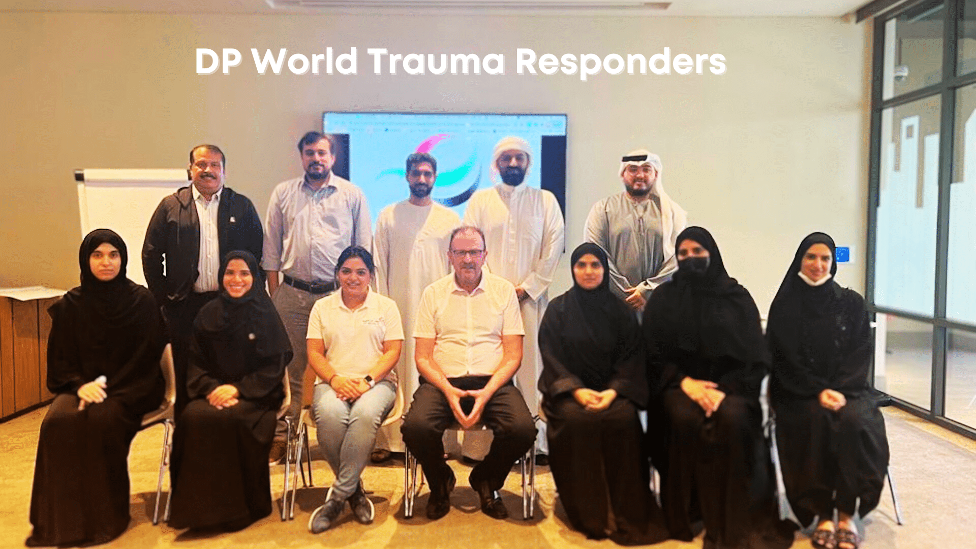 Dr John Crimmins with the DP World trauma response team following peer-support training